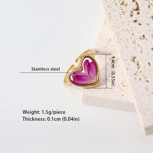 Anillo <span class=keywords><strong>de</strong></span> Resina con Corazón Hecho a Mano con Flor Seca, Joyería Personalizable, Regalo para Parejas, Novia, Día <span class=keywords><strong>de</strong></span> San Valentín, <span class=keywords><strong>Aniversario</strong></span> <span class=keywords><strong>de</strong></span> Bodas - Product Image 3