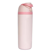 Vente chaude 304 fiole à vide en acier inoxydable thermos tasse double boisson paille tasse gorgée gratuite