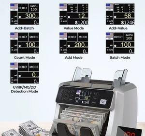 Compteur de devises vertical Chuanwei 160, compteur de <span class=keywords><strong>dollars</strong></span> américains, d'<span class=keywords><strong>euros</strong></span> et de devises étrangères, compteur de devises vertical compact - Product Image 5