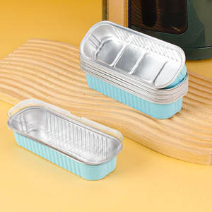 <span class=keywords><strong>Mini</strong></span> moules à pâtisserie jetables en aluminium avec couvercles pour crème brûlée, dessert, cupcakes, ramequins - Product Image 2