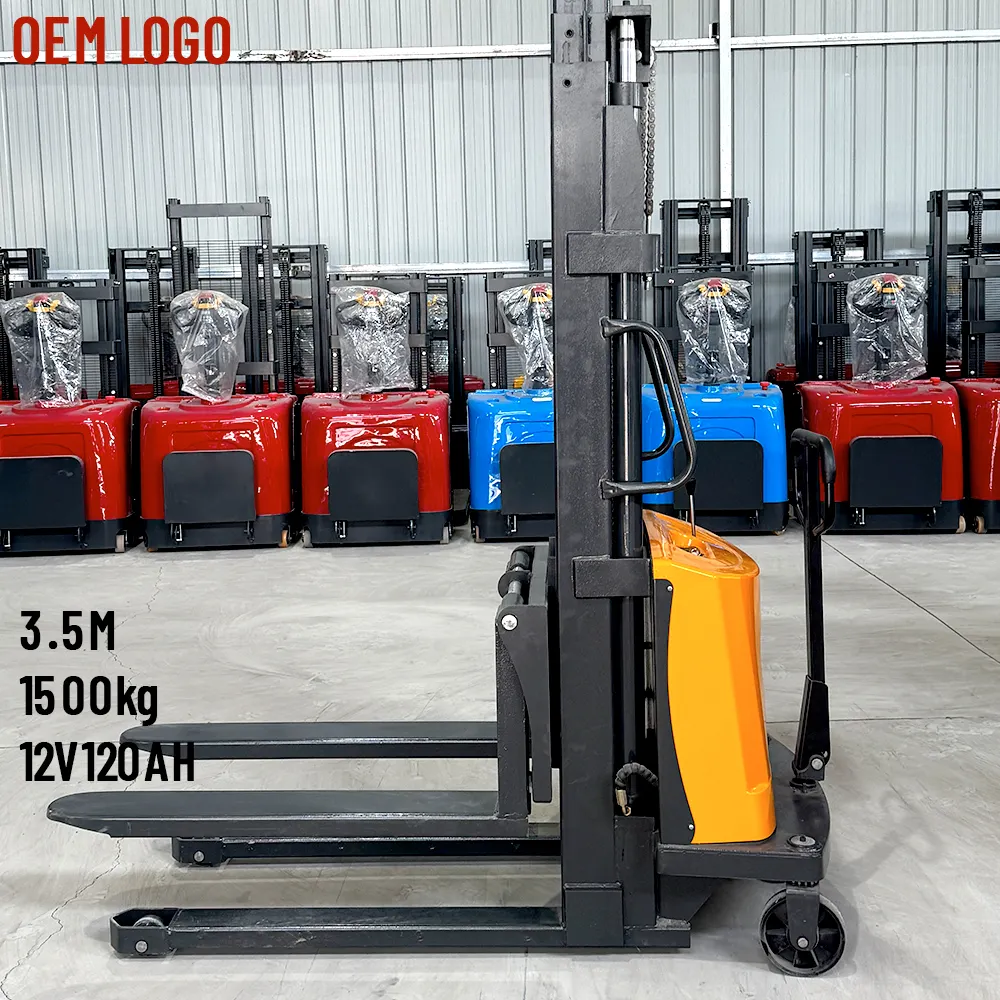 Di động nâng Stacker điện Stacker điện chì axit Pin xe nâng hàng các nhà sản xuất