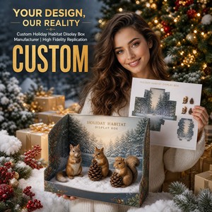 OEM ODM Personnalisé Mascotte en peluche, jouet en peluche, animal en peluche, jouet promotionnel CPC, boîte de présentation thème Noël, cadeau saisonnier - Product Image 1