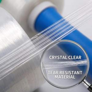 Stretch <b>Wrap</b> for Moving Heavy Duty <b>Clear</b> High Gloss Plastic <b>Wrap</b> Handles Reinforced Grade Packing Shipping Pallet Furniture - Product Image 6