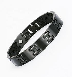 Meilleurs prix titane acier avantages pierre de guérison Bracelets quantique magnétique hommes santé équilibre scalaire énergie puissance Bracelet - Product Image 2