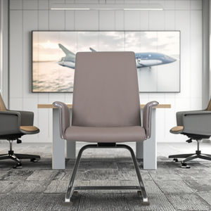 Chaise de style industriel avec cadre en métal, revêtement en cuir PU imperméable, tabouret en éponge 42D, sièges commerciaux pour <span class=keywords><strong>salon</strong></span> - Product Image 3