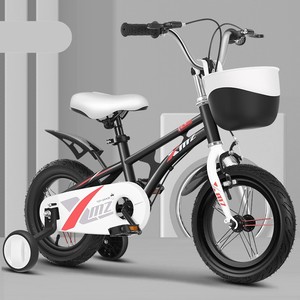 Bicicletta da montagna QUQl con telaio in acciaio e cestino in plastica, da 12-18 pollici, per bambini dai 3 ai 12 anni, con rotelle, disponibile OEM - Product Image 3