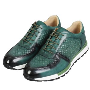 Chaussures bateau en cuir véritable pour hommes, bout rond, lacets, semelle intermédiaire confortable en EVA, semelle extérieure en caoutchouc, toutes saisons, mode décontractée - Product Image 5