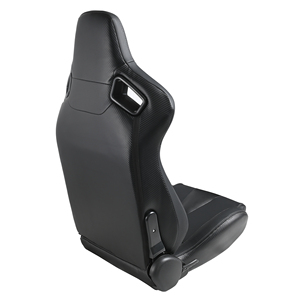 Alle Schwarz PVC Leder Grau Stich <span class=keywords><strong>Racing</strong></span> Sitz Halterung Fest Schwamm Mit Schienen Rennen Auto Sitze - Product Image 5
