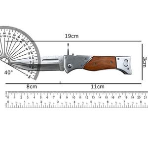 Cuchillo de Bolsillo Plegable A.K-47 Personalizable de Grado OEM para Camping, Hoja de Acero Inoxidable D2, Mango de Madera, Marca HK, Afilado Extremo, 20cm - Product Image 5