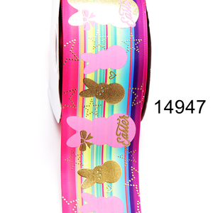 Foil Printed 75mm 3'' Hair Bows <strong>Ribbon</strong> Grosgrain <strong>Ribbon</strong> Fast Shipping Low Price <strong>Easter</strong> - Product Image 4
