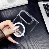 Coque de téléphone portable de luxe transparente en PC rigide électroplaqué, anti-rayures et antichoc, avec aimant, pour 18 Fold – Bon rapport qualité-prix