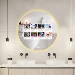 Hot Sale Android Touch Screen Bathroom Mirror Makeup Vanity Mirror With Lights Smart Magic Mirror