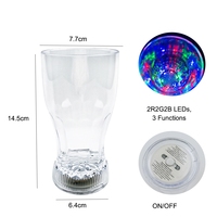 Verres à boire lumineux LED transparents de 12 oz en gros, logo personnalisé, gobelets luminescents pour mariages, événements scolaires, nouveau design