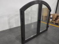 Gunstige Prijs Dubbele Geglazuurd Huis Frans Aluminium Frame Gebogen Openslaande Ramen