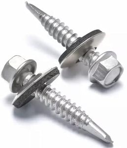 Stainless Steel 304 & Carbon Steel 435 BI Metal Hex Head Self Drilling <b>Screws</b> Metric System for Sheet Metal - Product Image 5