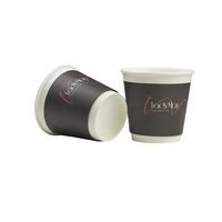 Gobelet en papier à double paroi personnalisé biodégradable avec logo imprimé pour boissons chaudes, 10 oz, 12 oz