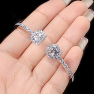 Hot Sale Modern Moissanite Diamond <b>Cuff</b> <b>Bracelet</b> Luxury Jewelry for Women and Men with Finish Available At Best Price - Product Image 3