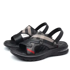 Sandal pria musim panas, sandal pria kasual anti selip, bantalan udara, sepatu pantai ukuran besar, sandal trendi, semua cocok