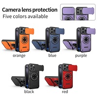 Coque de téléphone antichoc avec anneau magnétique de support portable et fonction béquille pour iPhone 17 Pro Max, idéale pour l'utilisation au lit