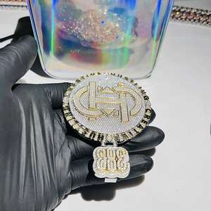 Perhiasan Hip Hop Rappers 925 perak murni liontin foto Vvs Moissanite berlapis emas Vvs Ename 3d Kustom es keluar liontin - Product Image 2