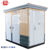 Poste de transformateur compact préfabriqué de style européen 50~2500 kVA, type boîtier extérieur, pour centrale solaire