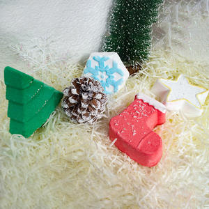 定制圣诞沐浴炸弹，带有简洁的树雪花代表包装风味沐浴嘶嘶声 - Product Image 4