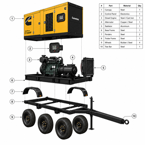 Groupe électrogène diesel super silencieux 15kva 20kva 30kva 50kva 60kva Royaume-Uni pour générateur de puissance Parkins Cummins Weichai SDEC triphasé 36kw - Product Image 2