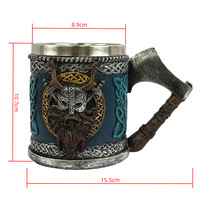 Battle Axe En Acier Inoxydable Tasse À Bière Tasse À Café Halloween Cadeau pour Hommes Unique Durable Tankard pour Bar Party G25-591