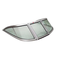 Pare-brise sur mesure en alliage d'aluminium de haute qualité pour bateaux