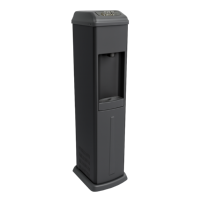 Distributeur d'eau électrique pour hôtel, filtration d'eau réfrigérée, système 2 voies, 240W, installation facile