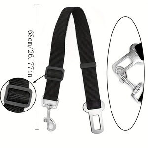 <span class=keywords><strong>Ceinture</strong></span> de sécurité pour animaux de compagnie en nylon à longueur réglable, boucle à dégagement rapide en alliage de zinc, laisse solide pour <span class=keywords><strong>chien</strong></span>, amortisseur élastique universel de sécurité - Product Image 4