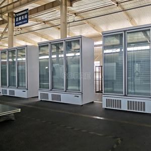 Thương mại Ba cửa hiển thị tủ lạnh siêu thị mát cửa kính Máy làm lạnh Tủ đông - Product Image 3