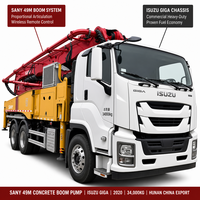 Pompe à béton Sany 49m Isuzu Giga d'occasion 2020 pour immeubles de grande hauteur, exportation Chine