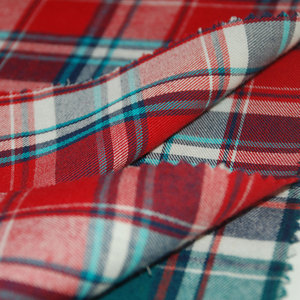 Personalizado 100% algodón Navidad rojo verde tela de franela para camisa hombre - Product Image 4
