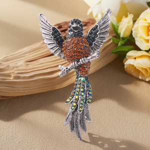Broche leve de animal, durável para traje de escritório, broche para adultos, decoração colorida com strass - Product Image 4