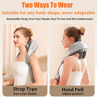 Soulagement de la douleur Contrôle cervical Chaleur Dos Masseur Smart Shiatsu Pulse Mini Produits portables Massage des épaules et du cou électrique