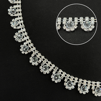 Chaîne de strass à dos plat extrêmement brillante à coudre pour robes de soirée et spectacles de danse, chaussures et sacs richement ornés