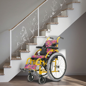 Carrozzina sportiva manuale leggera con sistema di frenatura nocche per bambini dai sette ai quattordici anni - Product Image 6