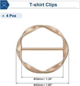 T Shirt <b>Clips</b> Clothes Knotting Buckle <b>Ring</b> Wrap Holder For Women Scarf Loose T Shirt - Product Image 2