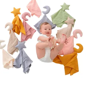 מגבת כותנה מרגיעה תינוק יכול להחזיק בובה בשינה 0-1 שנים כדי coax תינוק כדי לישון ביד צעצוע בובה
