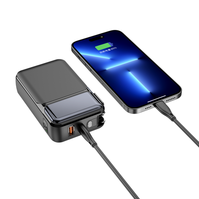 2026 Silm Wireless Rechargeable Power Bank 20000 Mah Portable 22.5w Power Bank with Plug and Cables Fast