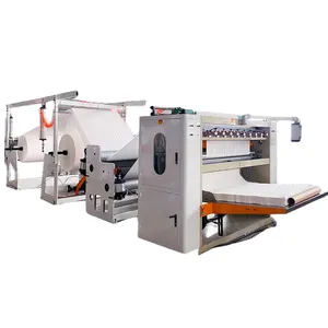 Saudi Arabia Automatische Jumbo Roll Zachte Embossing Patroon V-Vouw Handdoek Gezichtsdoekje Dual-Use Box Making Machine