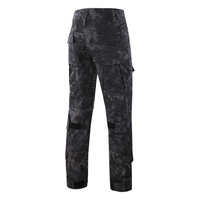 Pantalon cargo tactique long pour homme en python noir, pantalon multi-poches, pantalon tactique d'extérieur
