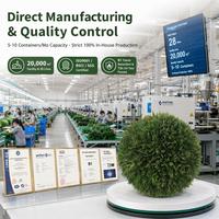Boule d'herbe de plante artificielle résistante aux UV de 50cm de OH Arts de vente chaude pour la boule d'herbe de décoration suspendue par plafond d'intérieur et d'extérieur