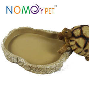 NOMOYPET, venta al por mayor, plato de alimentación de reptiles de resina, cuenco de agua para Tortuga, <span class=keywords><strong>lagarto</strong></span> - Product Image 5
