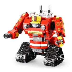 Cada C51048w 2 Trong 1 RC Robot Khối Xây Dựng Đồ Chơi Đô Thị Cháy Chữa Cháy RC Xe Tải Finley Mô Hình Lepins Robot Khối Xây Dựng