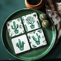 Sous-verre photo imprimable de luxe en céramique de forme carrée, avec support en liège écologique, pour sublimation/UV/relief 3D, vente en gros usine, résistant à la chaleur