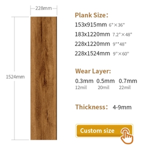Oem ODM 100% không thấm nước hạt gỗ 4mm/5mm/6mm bấm vào giá cả hợp lý gạch nhựa <span class=keywords><strong>PVC</strong></span> PISO de vinil SPC sàn nhựa bán buôn - Product Image 3