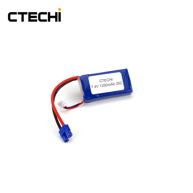 1P2S RC Drone Helicopter Battery 7.4V 850mAh 1000mAh 1200mAh 1250mAh 20C 30C Racing Battery Quadcopter Racing FPV Drone Battery