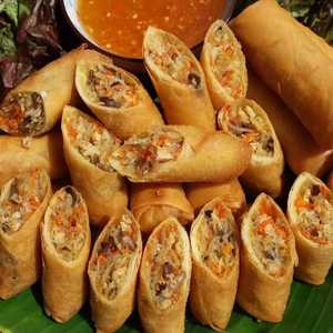 Rollitos de Salmón Extra Crujientes al por Mayor, Aperitivo Dim Sum Congelado Premium para Exportación B2B, 300g / paquete - Product Image 4